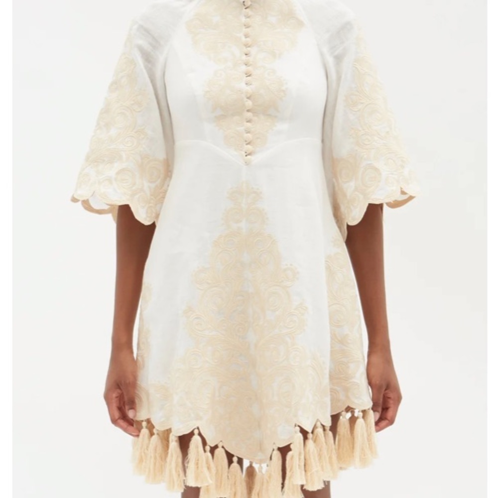 Zimmerman ANNEKE EMBROIDERED MINI DRESS